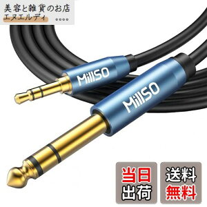 yzMillSO 6.35mm 3.5mm ϊP[u IX-IX I[fBIϊP[u 3.5mm~jvO to 6.35mmWvO 24bL XeIP[u 2.4m u[