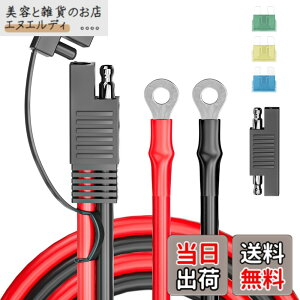 �y���������zCleqee 100cm SAE���烊���O�^�[�~�i�������P�[�u�� �o�b�e���[�[�d�P�[�u�� SAE����O�����O�^�[�~�i���n�[�l�X 10AWG �I�[�g�o�C�o�b�e���[�[�d