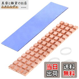 【送料無料】Haojiaho 銅製 M.2 SSD ヒートシンク 1.5mm 薄型 熱暴走対策 2280 M2 SSD PS5 ノートPC 用 ヒートシンク サーマルパッド付き 67*18*1.5mm