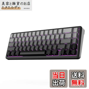 �y���������zEPOMAKER x AULA F65 65%���C�����X���J�j�J���L�[�{�[�h �z�b�g�X���b�v�Ή��K�X�P�b�g�J�X�^���Q�[�~���O�L�[�{�[�h 5�w�p�b�h RGB�o�b�N���C�g Bluetooth/2.4GHz/USB-C �����ς݃��j�A�X