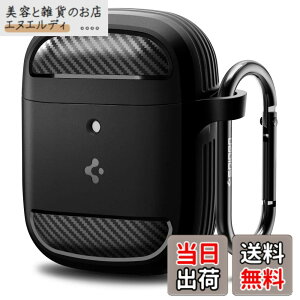 �y���������zSpigen Pixel Buds A-Series �P�[�X �ϏՌ� PC TPU ��d�\�� ���C�����X�[�d �Ή� �J���r�i �����O�t�� �y�� �L�Y�h�~ �Ռ� �z�� �V���v�� ���M�b�h�E�A�[�}�[ ASD01344 (�u���b�N)