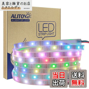 �y���������zALITOVE LED�e�[�v���C�g �C���~�l�[�V���� LED���C�g WS2812B �A�h���X�\ 5050 RGB SMD 5 m 150�s�N�Z�����F�@�h��IP67�z���C�gPCB DC5V