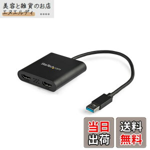 �y���������zStarTech.com USB 3.0 - HDMI�ϊ��A�_�v�^�[/2���/4K30Hz+1080p/Windows�̂� macOS ChromeOS Linux��Ή� USB32HD2