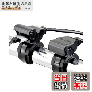 �y���������z�f�C�g�i(Daytona) �o�C�N�p USB�d�� USB-A 24W �h�� iPhone/Android�Ή� �u���[�L�X�C�b�`�ڑ� ���C���L�[�A�� 2�|�[�g 99503