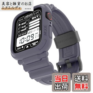 �y���������zelkson �A�b�v���E�H�b�` �o���h Apple Watch 45mm 44mm �o���p�[�P�[�X�t�� ���ȃ����Y�o���h Apple Watch SE iWatch Series 9 8 7 6 5 4�p, Quattro Pro Series �X�|�[�c�~���^���[�ی�P�[�X �v���e