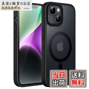 �y���������zJETech iPhone 14 Plus 6.7�C���`�p �}�O�l�b�g �P�[�X MagSafe�ɑΉ� �������̃}�b�g�w�� ���^ �ϏՌ� �J�o�[ (�u���b�N)