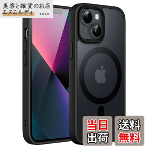 �y���������zJETech iPhone 13 mini 5.4�C���`�p �}�O�l�b�g �P�[�X MagSafe�ɑΉ� �������̃}�b�g�w�� ���^ �ϏՌ� �J�o�[ (�u���b�N)