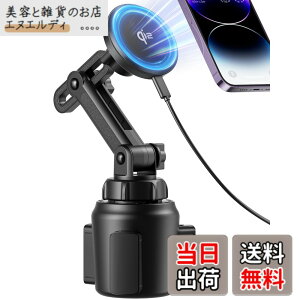 �y���������zenGMOLPHY MagSafe�Ή��ԍڃ��C�����X�[�d�� �ŐVQi2�Ή� ���C�ԃz���_�[�}�O�l�b�g���C�����X�[�d�J�b�v�z���_�[ �ő�15W�}���[�d �l�b�N�L�k�����\ iPhone 17/16/15/14/13/12�V���[�Y��