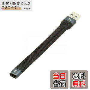 �y���������zCablecc USB-C Extension Cable Flat Slim FPC Data Cable for Laptop & Phone 13cm �F�FBlack Type C Female to Type A Male 10Gbps