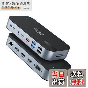 �y���������zSelore �y16 in 1 MAX 4��ʓ����o�͑Ή��z USB C �h�b�L���O�X�e�[�V���� type c Dock 100W PD�Ή� 4K HDMI�|�[�g microSD��SD�J�[�h�X���b�g 3.5mm�I�[�f�B�I�W���b�N �C�[�T�l�b�g�|�[�g 10Gbps US