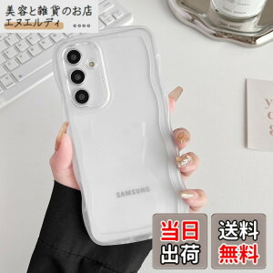 �y���������zZTOFERA Clear Wave Frame Case for Samsung �F�F�����A�T�C�Y�FSamsung S24 FE�p