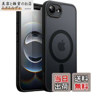 �y���������zJETech iPhone 17e (2026) / iPhone 16e�p �}�O�l�b�g �P�[�X MagSafe�ɑΉ� �������̃}�b�g�w�� ���^ �ϏՌ� �X�}�z�J�o�[ 6.1�C���`�f�B�X�v���C �F�F�u���b�N