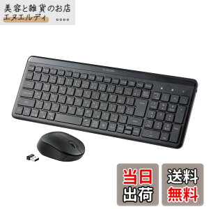 �y���������z�G���R�� ���C�����X�L�[�{�[�h ���� 2.4GHz �É� �e���L�[�t ���^�R���p�N�g Windows ChromeOS macOS�Ή� �u���b�N TK-QT30DMBK �F�F�u���b�N�A�T�C�Y�F�L�[�{�[�h�E�}�E�X