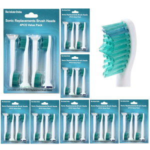 フィリップス ソニッケアー HX6014 互換 替えブラシ スタンダードタイプ 電動歯ブラシ用 philips 交換 【F-G】(8セット合計32本) (ゆうパケットパフ送料無料)