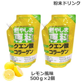 (2個セット)燃やしま専科 レモン風味(500g) クエン酸 コラーゲン 粉末 清涼飲料 (送料無料) (asr)