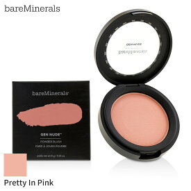 ベアミネラル チーク BareMinerals ジェン ヌード パウダー ブラッシュ - # Pretty In Pink 6g メイクアップ フェイス 母の日 プレゼント ギフト 2024 人気 ブランド コスメ