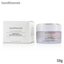 ベアミネラル マスク・パック BareMinerals シートマスク フェイスパック クレイメイト ビー ピュア & デューイ マスク デュオ 58g レディース スキンケア 女性用 基礎化粧品 フェイス 母の日 プレゼント ギフト 2024 人気 ブランド