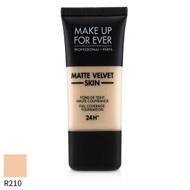 メイクアップフォーエバー リキッドファンデーション Make Up For Ever マット ベルベット スキン フル カバレッジ ファンデーション - # R210 (Pink Alabaster) 30ml メイクアップ フェイス カバー力 バレンタイン 母の日 プレゼント ギフト 2024 人気 ブランド コスメ