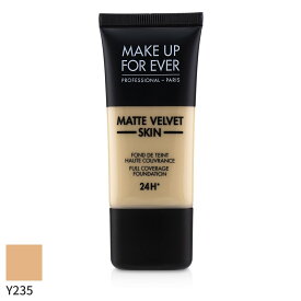 メイクアップフォーエバー リキッドファンデーション Make Up For Ever マット ベルベット スキン フル カバレッジ ファンデーション - # Y235 (Ivory Beige) 30ml メイクアップ フェイス カバー力 母の日 プレゼント ギフト 2024 人気 ブランド コスメ