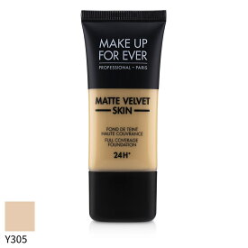 メイクアップフォーエバー リキッドファンデーション Make Up For Ever マット ベルベット スキン フル カバレッジ ファンデーション - # Y305 (Soft Beige) 30ml メイクアップ フェイス カバー力 母の日 プレゼント ギフト 2024 人気 ブランド コスメ