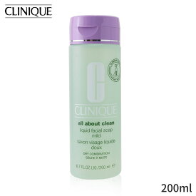 クリニーク クレンジングリキッド Clinique オールアバウト フェイシャルソープ マイルド - 乾燥肌用 200ml レディース スキンケア 女性用 基礎化粧品 フェイス 母の日 プレゼント ギフト 2024 人気 ブランド コスメ