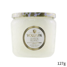 ボルスパ キャンドル Voluspa フレグランスキャンドル おしゃれ 可愛い Petite Jar Candle - Suede Blanc 127g ホームフレグランス 母の日 プレゼント ギフト 2024 人気 ブランド コスメ