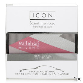 ミッレフィオーリ カーディフューザー Millefiori 車用 Icon Textile Geometric Car Air Freshener - Orange Tea 1pc ホームフレグランス 母の日 プレゼント ギフト 2024 人気 ブランド コスメ