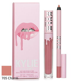 カイリーバイカイリージェンナー セット＆コフレ Kylie By Jenner ギフトセット Velvet Lip Kit: Liquid Lipstick 3ml + Liner 1.1g - # 705 Charm 2pcs メイクアップ メイクアップセット おしゃれ 母の日 プレゼント ギフト 2024 人気 ブランド