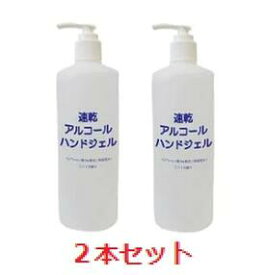 【即納在庫あり】【2本セット】速乾　アルコールハンドジェル　500ml 【速乾アルコール除菌ハンドジェル　日本製ハンドジェル　アルコール配合ジェル　アルコールジェル　アルコール洗浄　除菌ジェル　ヒアルロン酸配合保湿ジェル　手指ジェル　抗菌　HAND GEL】