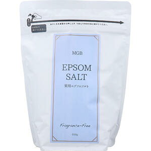 MGB 薬用エプソムソルト 無香料 600g 【EPSOM SALT 肩こり・疲労回復・冷え性 血行促進 入浴剤 ボディケア】