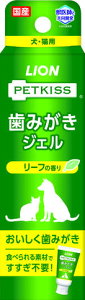 PETKISS 歯みがきジェル リーフの香り 【LION ライオンペット ペットキッス 犬猫用品 ペット用歯磨き デンタルケア 犬用品 猫用品 ペットグッズ ペット用品】