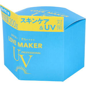 LOVE MAKER UV PROFESSIONAL UV�W�F���N���[�� ��E�{�f�B�p SPF50+ PA++++ 200g �y�n�b�s�[�o�[�X�@���u���C�J�[�@���u���[�J�[�@UV�J�b�g�@���O���΍�@]UV�΍�@�X�L���P�A�@�{�f�B�P�A�@��e�ʁz