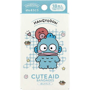 【4点までメール便可能】ハンギョドン CUTE AID ばんそうこう 3 18枚入 【絆創膏 キッズ 子ども 子供 こども サンリオ 怪我 けが 傷 手当て】