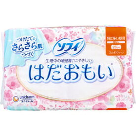 ソフィ はだおもい ふんわりタイプ 特に多い日の昼用 羽なし 23cm 24個入　【ユニ・チャーム　ユニチャーム　生理用ナプキン　生理用品　女性用　紙ナプキン　月経　敏感肌　多い日用】