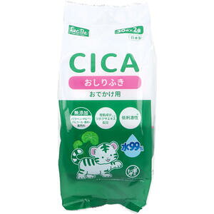 CICA 水99% 赤ちゃんのおしりふき おでかけ用 30枚×2個入 【あかちゃん ベビー お尻拭き おしり拭き お尻ふき ウェットシート ウエットティッシュ ウェットティッシュ ツボクサエ