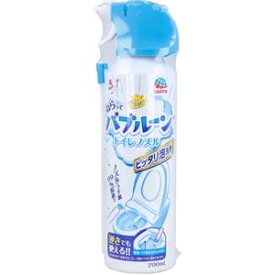 らくハピ ねらってバブルーン トイレノズル 泡洗浄スプレー 200mL 【アース製薬 トイレ用洗剤　トイレ洗剤　トイレ掃除　泡スプレー　弱酸性　フチ裏　便座ノズル　除菌　便所　便器　狙い撃ち　ねらい撃ち　噴射チューブ】