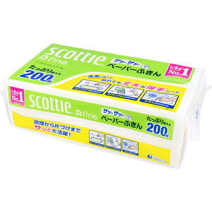 スコッティ ペーパーふきん サッとサッと 400枚(200組) 【キッチン用品 台所用品 キッチンタオル キッチンペーパー ペーパータオル 紙ふきん ペーパー布巾 紙タオル 拭き取り ふ