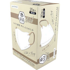 ��(SAI) �V���N�t�B�[���}�X�N � �ӂ��T�C�Y �z���C�g×�x�[�W�� 20�����@�y���̃}�X�N�@�ʕ�@�����z���@�s�D�z�}�X�N�@�q���p�i�@���ׁ@�����@�ԕ��@�ق���z