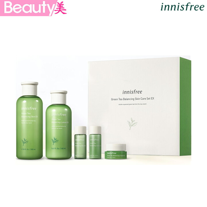 楽天市場 送料無料 おまけ付き イニスフリー グリーンティー バランシングスキンケアセット Innisfree Greentea Balancing Skin Care Set Ex 韓国コスメ 海外通販 Beauty美