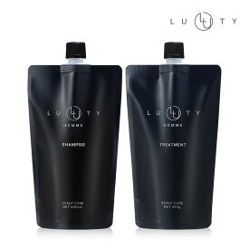 【54%OFF/在庫限り/シリーズ累計50万本】メンズ スカルプ シャンプートリートメント 頭皮 ケア 男性 ヘアケア★楽天1位★ LUTY ルーティー オム シャンプー&トリートメント セット 400ml 詰め替え ダメージ補修 美容室 専売品 清涼感 クール ニオイ フケ 皮脂 モテ 髪