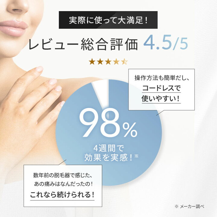 楽天市場】Noend ノーエンド コードレス脱毛器 W クーリング フォト 