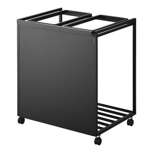 【ポイント5倍】目隠し分別ダストワゴン タワー 45L 2分別 山崎実業 tower ホワイト ブラック 1824 1825 分別 ゴミ箱 yamazaki タワーシリーズ