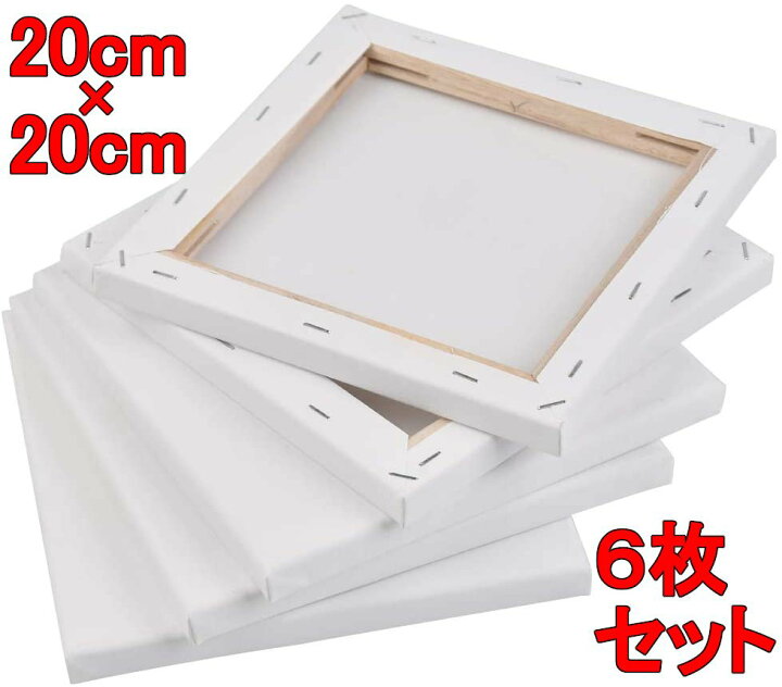 楽天市場】キャンバス 20*20cm 6枚/セット キャンバスボード 綿 中目 