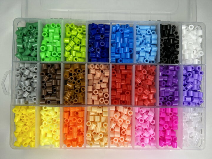 楽天市場】アイロンビーズセット5mm パーラービーズ 24色約4000粒 各色 