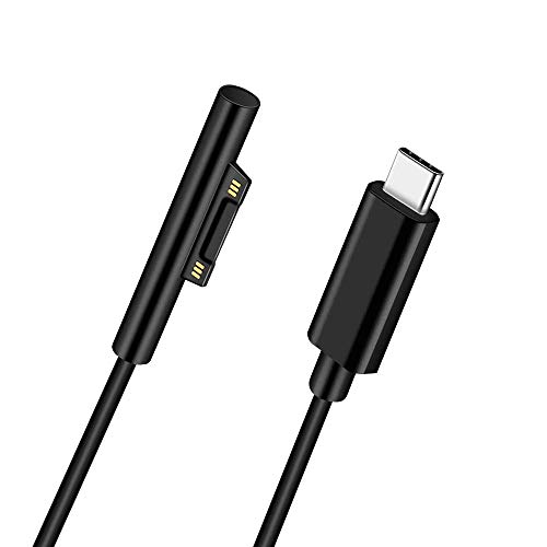 送料無料 迅速にお届けします Surface Pro USB-C 充電ケーブル 15V 45w15v以上のPDアダプターまたはPD充電器が必要です C PD充電対応 type 黒 10％OFF 1.5M 定番キャンバス