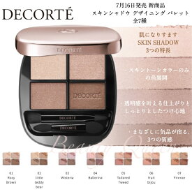 2025年7月16日新発売・SNSで大人気話題品・国内正規品 コスメデコルテ スキンシャドウ デザイニング パレット 全7色 粉感ゼロ しっとりした質感 透明感 美しいツヤ感 ケース・アイシャドウ・ブラシ・チップがセット 上質な輝きと洗練された眼差しを叶える3つのテクスチャー