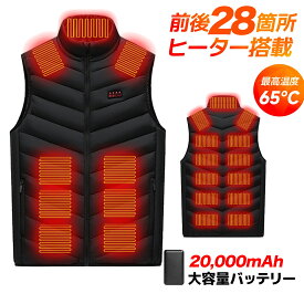 【防寒の最強対策】【5冠獲得】男女兼用 電熱ベスト ヒーターベスト バッテリー付き 28箇所発熱 ヒートベスト 3段階調整可能 温熱ベスト ほっと ベスト 電熱ウェア 発熱ベスト 加熱 電気ベスト 日本製カーボンヒーター USB給電 暖房ベスト ホットベスト ワークマン 繊維 即納