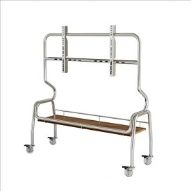 移動式TVスタンド 可動式テレビ台 耐荷重50kg 高さ調整可能 キャスター付き 据え置きフロアスタンド オフィス リビング 寝室 多用途(ステンレス)