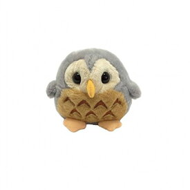 幸福を運ぶフクロウ、幸（コウ）フクロウ グレー S 手のひらサイズぬいぐるみ 動物 TAKE OFF テイクオフ誕生日や記念日のギフトとして可愛いヌイグルミです BC-D V-1