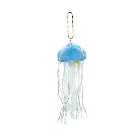 テイクオフ クラゲ (ライトブルー) キーホルダー ぬいぐるみTAKE OFF 誕生日や記念日のギフトとして可愛いヌイグルミです BC-D V-1